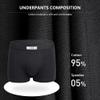 feichan ashion Men's Cotton Underwear,Winter Thickening Thermal Boxer Briefs for MenSupport Pouch Short Pants for man (L, 2*Black 2*Grey) view 3