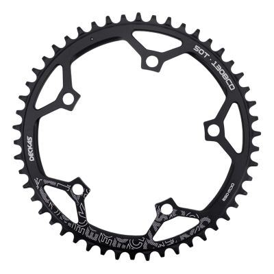 DJC Bike Chainring 130BCD 40T to 58T Round Chainwheel Narrow Wide Tooth Lightweight for 7 8 9 10 11 12 Speed Road Bike Folding Bike (54T)