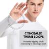Cagola Men's Fleece Lined Long Sleeve T Shirts Mid-Weight Thermal Crewneck Underwear Pullover Warm Base Layer Tops for Cold Weather White 3XL view 3