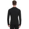 Cagola Men's Thermal Shirts with Thumb Loops Fleece Lined Long Sleeves Mid Weight Crew Neck Base Layer Tops Winter Workout Keep Warm Black 3XL view 2