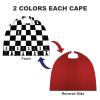 Black and White Layout of A Chess Board Halloween Capes Cosplay Costumes Christmas Dress Up Birthday Party Gift with Cool Funny Cute Print view 3