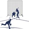Reidy Sports Baseball & Softball 10 x10 FT Protective Safety Screen Super Duty Steel Frame Construction Nylon Double Up Netting Rubber Wheel Kits Included view 2