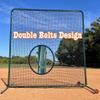 Reidy Sports Baseball & Softball 10 x10 FT Protective Safety Screen Super Duty Steel Frame Construction Nylon Double Up Netting Rubber Wheel Kits Included view 3