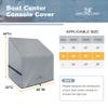 Explore Land Waterproof Boat Center Console Cover Fade Resistant 600D Marine Grade Fabirc Size up to 40"W x 30"D x 44"H, Grey view 2