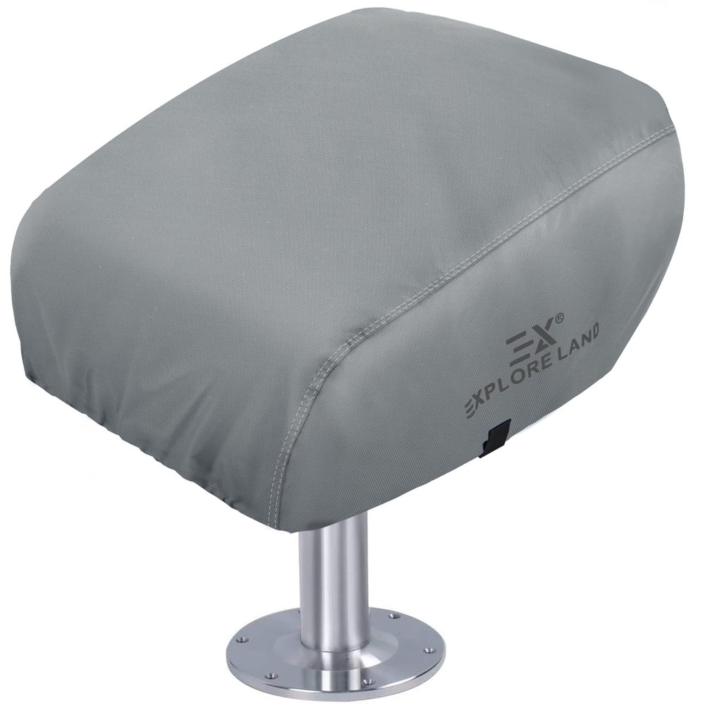 Explore Land Boat Folding Seat Cover - Waterproof 600D Heavy Duty Boat Folding Chair Cover - 18W x 20D x 14H inch, Grey