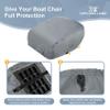 Explore Land Boat Folding Seat Cover - Waterproof 600D Heavy Duty Boat Folding Chair Cover - 18W x 20D x 14H inch, Grey view 4