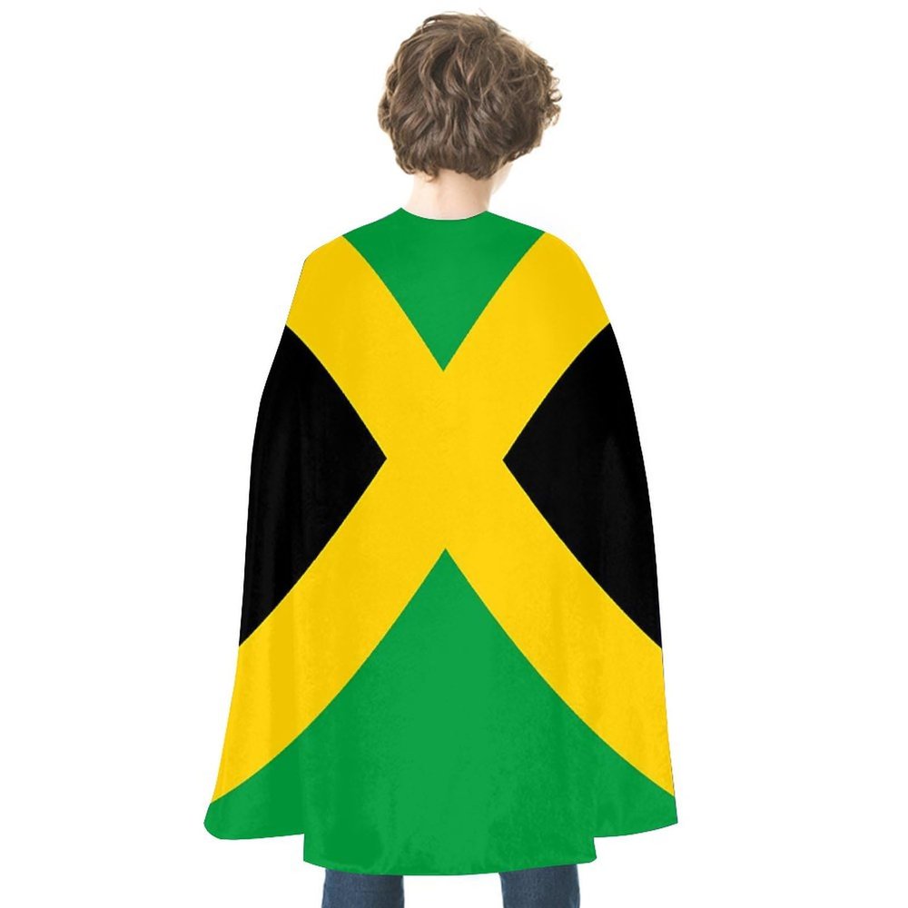 Flag of Jamaica Halloween Capes Cosplay Costumes Christmas Dress Up Birthday Party Gift with Cool Funny Cute Print