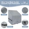 Explore Land Waterproof Boat Center Console Cover Fade Resistant 600D Marine Grade Fabirc Size up to 36"W x 24"D x 42"H, Grey view 4