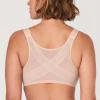 DELIMIRA Women's Front Closure Bras Posture Full Coverage Plus Size Underwire Unlined Back Support Plunge Seamless Bra B-H Cups Beige 34C view 2