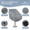 Explore Land Boat Captain Chair Cover - Waterproof 600D Heavy Duty Boat Caption Seat Cover - 24W x 22D x 24H inch, Grey view 4
