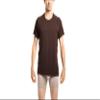 Mr. Davis Comort Fit Premium Bamboo Viscose Traditional Cut Crew Neck Men's Undershirt - Stylish Crew Neck Men's Undershirs with Stretch for a Size XXX-Large in Dark Brown view 1
