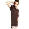Mr. Davis Comort Fit Premium Bamboo Viscose Traditional Cut Crew Neck Men's Undershirt - Stylish Crew Neck Men's Undershirs with Stretch for a Size XXX-Large in Dark Brown view 2
