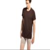 Mr. Davis Comort Fit Premium Bamboo Viscose Traditional Cut Crew Neck Men's Undershirt - Stylish Crew Neck Men's Undershirs with Stretch for a Size XXX-Large in Dark Brown view 3