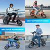 Gyroor Electric Scooter for Adults with Seat & Basket, 450W Motor, 20 Miles Range - Commuter Scooter for Grocery Shopping, Campus, Neighborhood Errands & Pet Travel view 3