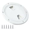 AOWEITOUR 4" 6" 8" Boat Hatch,Deck Plates for Boats,Round Non Slip Inspection Hatch,Detachable Cover, Suitable for Ships, RV, Outdoor Facilities,ABS White Plastic,Attached Screw(1 PCS) view 1
