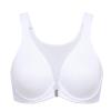 DELIMIRA Women's Front Closure Bras Posture Full Coverage Plus Size Underwire Unlined Back Support Plunge Seamless Bra B-H Cups White 40G view 1