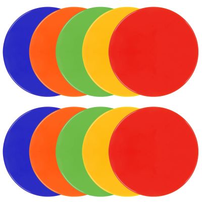 TuXHui Spot Markers 9 Inch 10 Inch Non Slip Rubber Agility Markers Flat Field Cones Floor Dots for Soccer Basketball Sports Speed Agility Training and Drills
