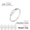 Amaxer Minimalist Phase of the Moon Rings Women Stainless Steel Moon Phase Ring Geometric Crescent Moon Finger Ring Gifts (silver, 7) view 2