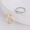 Amaxer Minimalist Phase of the Moon Rings Women Stainless Steel Moon Phase Ring Geometric Crescent Moon Finger Ring Gifts (silver, 7) view 3