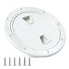 AOWEITOUR 4" 6" 8" Boat Hatch,Deck Plates for Boats,Round Non Slip Inspection Hatch,Detachable Cover, Suitable for Ships, RV, Outdoor Facilities,ABS White Plastic,Attached Screw(1 PCS) view 1