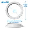 AOWEITOUR 4" 6" 8" Boat Hatch,Deck Plates for Boats,Round Non Slip Inspection Hatch,Detachable Cover, Suitable for Ships, RV, Outdoor Facilities,ABS White Plastic,Attached Screw(1 PCS) view 2