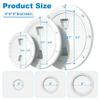 AOWEITOUR 4" 6" 8" Boat Hatch,Deck Plates for Boats,Round Non Slip Inspection Hatch,Detachable Cover, Suitable for Ships, RV, Outdoor Facilities,ABS White Plastic,Attached Screw(1 PCS) view 3