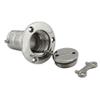 ihreesy Boat Deck Fill,Stainless Steel Boat Fuel/Gas/Water/Deck Filler Round Fuel Boat Deck Fill with Key,1-1/2 Inch view 1