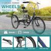 MOPHOTO Adult Tricycles Three Wheel Cruiser Bike 7 Speed, Adult Trikes 20/24/26 inch Wheels Low Step-Through, Three-Wheeled Bicycles for Women, Men, Seniors view 2