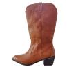 Ladmiple Womens Cowboy Boots Wide Calf Low Heel Womens Embroidered Pull On Cowboy Cowgirl Boots Block Chunky Heel Western Mid Calf Boots Riding Wedding Boots view 1