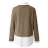 Heavy Sweater Dress Women's Color Sweater Top Long Winter Blouse Solid Holiday Sleeve Fashion Plaid (Yellow, XXXXL) view 3