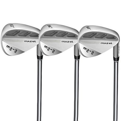 MAZEL M2-1/2 Series Forged Golf Wedge for Men Right Handed - Individual Golf Wedge 52 56 60 Degree,Milled Face for More Spin (M2-2,Silver 52 56 60 Set)