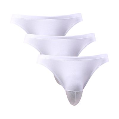 Men'S Underwear Boxer Briefs Soft Breathable Performance Underwear Moisture Wicking Viscose Underpants (White-3PC,XXL)