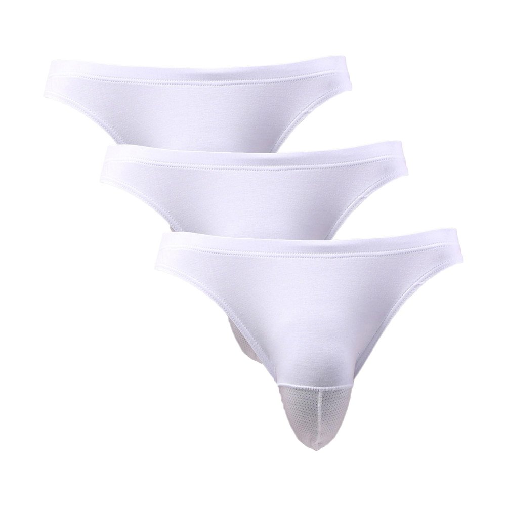 Men'S Underwear Boxer Briefs Soft Breathable Performance Underwear Moisture Wicking Viscose Underpants (White-3PC,XXL)