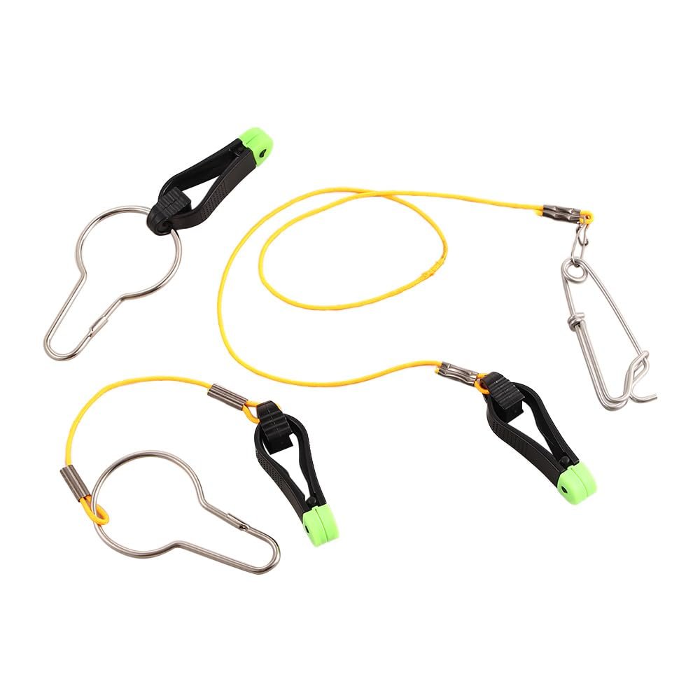 Leadigol 3PCS Power Grip Line Release Clips,Leader with Snap Release Clip for Planer Board, Downrigger Release Clip Snap Outdoor Power Grip for Downrigger Trolling Kite Offshore Fishing