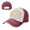50th Birthday Gift Idea Vintage 1973 Cowboy Hat Men Vintage Baseball Cap Women Dad Hat Sun Hat Trucker Hat Dark Red view 2