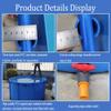 zktoermn Pool Above Ground, Round Children's Pool Canvas Fish Pond Pool Aquarium Pool Pond with Steel Frame and Drain Valve for Ponds Fish Tank Koi Goldfish (Color : Blue, Size : 1.5X0.8M/1400L) view 3