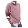 Heavy Sweater Dress Women's Color Sweater Top Long Winter Blouse Solid Holiday Sleeve Fashion Plaid Fuzzy (Pink, S) view 1