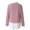 Heavy Sweater Dress Women's Color Sweater Top Long Winter Blouse Solid Holiday Sleeve Fashion Plaid Fuzzy (Pink, S) view 3