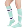Century Star Knee High Striped Socks for Women - Long Thin Tube Sports Thigh High Socks Tall Stockings 1 Pack Mint Blue view 1