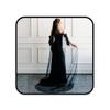 Aularso Black Pearl Veil 118'' Cathedral Wedding Veils Long Bridal Veils 2 Tier Short Veils for Brides Tulle Veil for Halloween (Black-118 * 59in(cathedral)) view 1