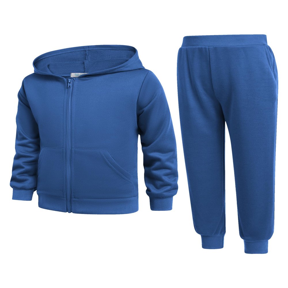 Arshiner Boys' 2 Piece Athletic Tracksuit Jogging Sets Outfit Sweatsuit Zip Up Hoodie and Active Pants for Kids 5-14 Years