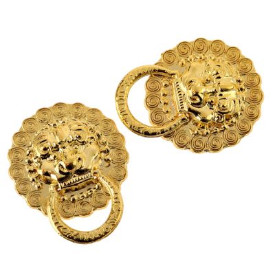 Southst 2Pcs Antique Furniture Handle Furniture Door Cabinet Dresser Drawer Pull Handle Knob Ring Furniture Fittings