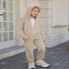 Arshiner Boys' 2 Piece Athletic Tracksuit Jogging Sets Outfit Sweatsuit Zip Up Hoodie and Active Pants for Kids 5-14 Years view 4