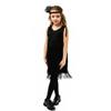 20's Flapper Dresses for Girls 1920s Gatsby Black Flapper Dress Sleeveless Tassel Fringe Dress with Feather Headband Roaring 20s Party Black 4-6 Years view 3