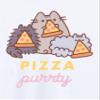 Pusheen Girls Short Sleeve T-Shirt | Young Ladies Pizza Purrty Cat White Graphic Tee | Internet Cat Cute Daywear view 2