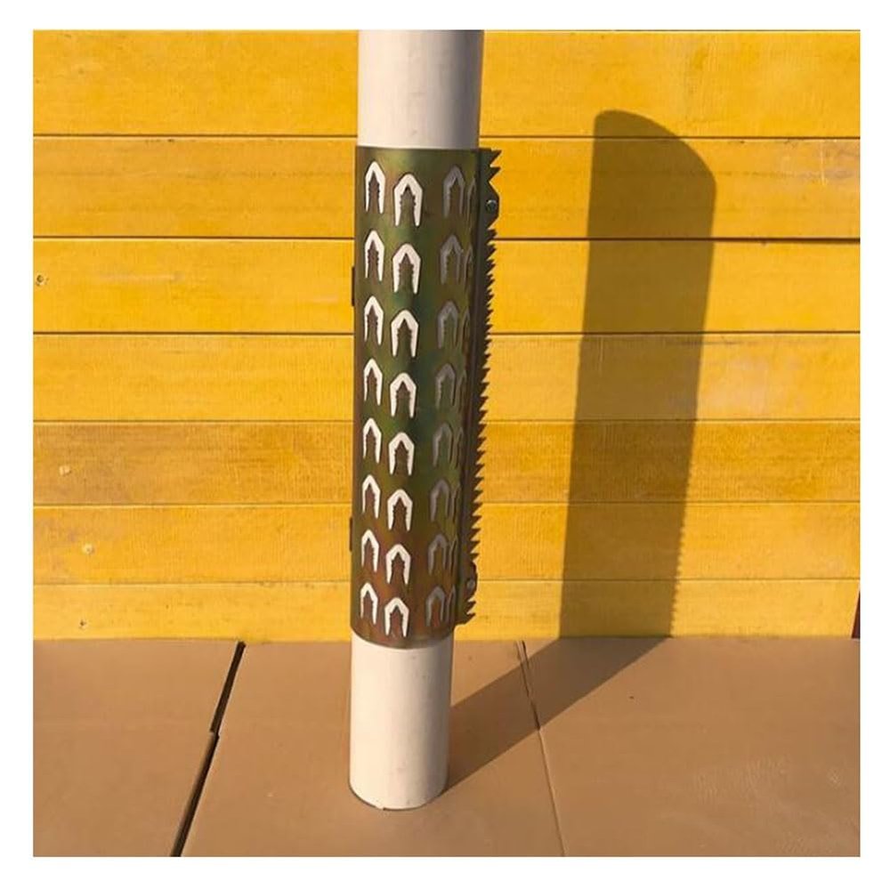 GZHERVICES Anti-Climbing Thorns, Duct Channel Defensive Spikes Drain Pipe Climbing Thorns Spikes Cover Hot Dip Galvanized Anti-Theft Anti Climbing Spikes with Screws (Color : Gold-4pc, Size : 60MM)