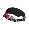 4th of July Patriotic Truck Print Adult Sunscreen Visor Cap Sports Adjustable Sun Hat Cap for Beach Pool Golf Tennis Unisex view 3