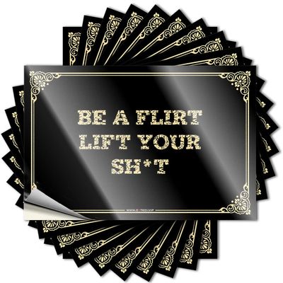 Prank Stickers Be A Flirt Lift Your Sh*T Stickers Car Stickers for Men Inappropriate Stickers (Color : Colour, Size : 6X9CM)