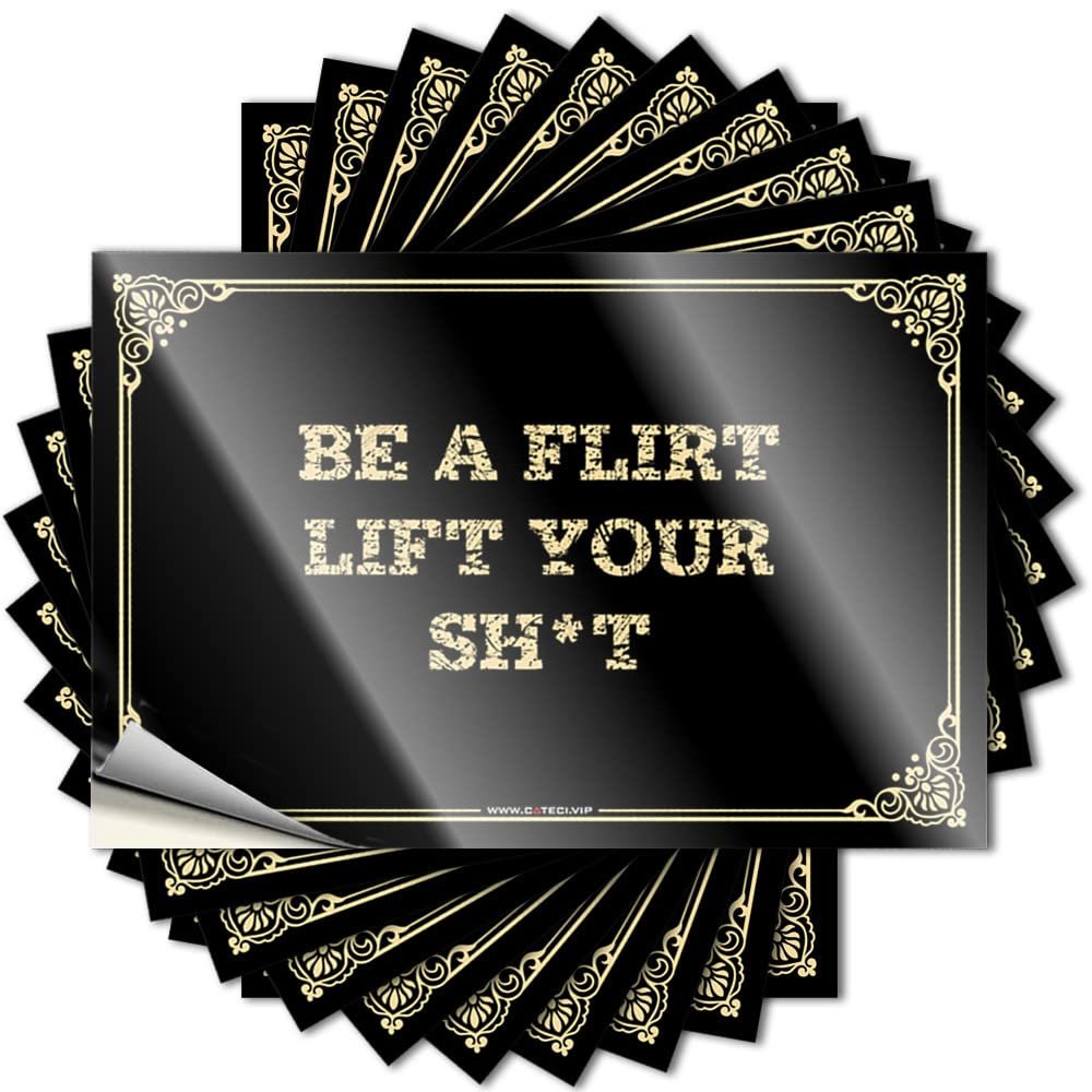 Prank Stickers Be A Flirt Lift Your Sh*T Stickers Car Stickers for Men Inappropriate Stickers (Color : Colour, Size : 6X9CM)