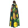 BrUgui Tropical Fruits Pineapple Cloak Hooded Women Men - Hood Costume for Halloween, Hooded Cloak Parties, and Cosplay Cape view 2